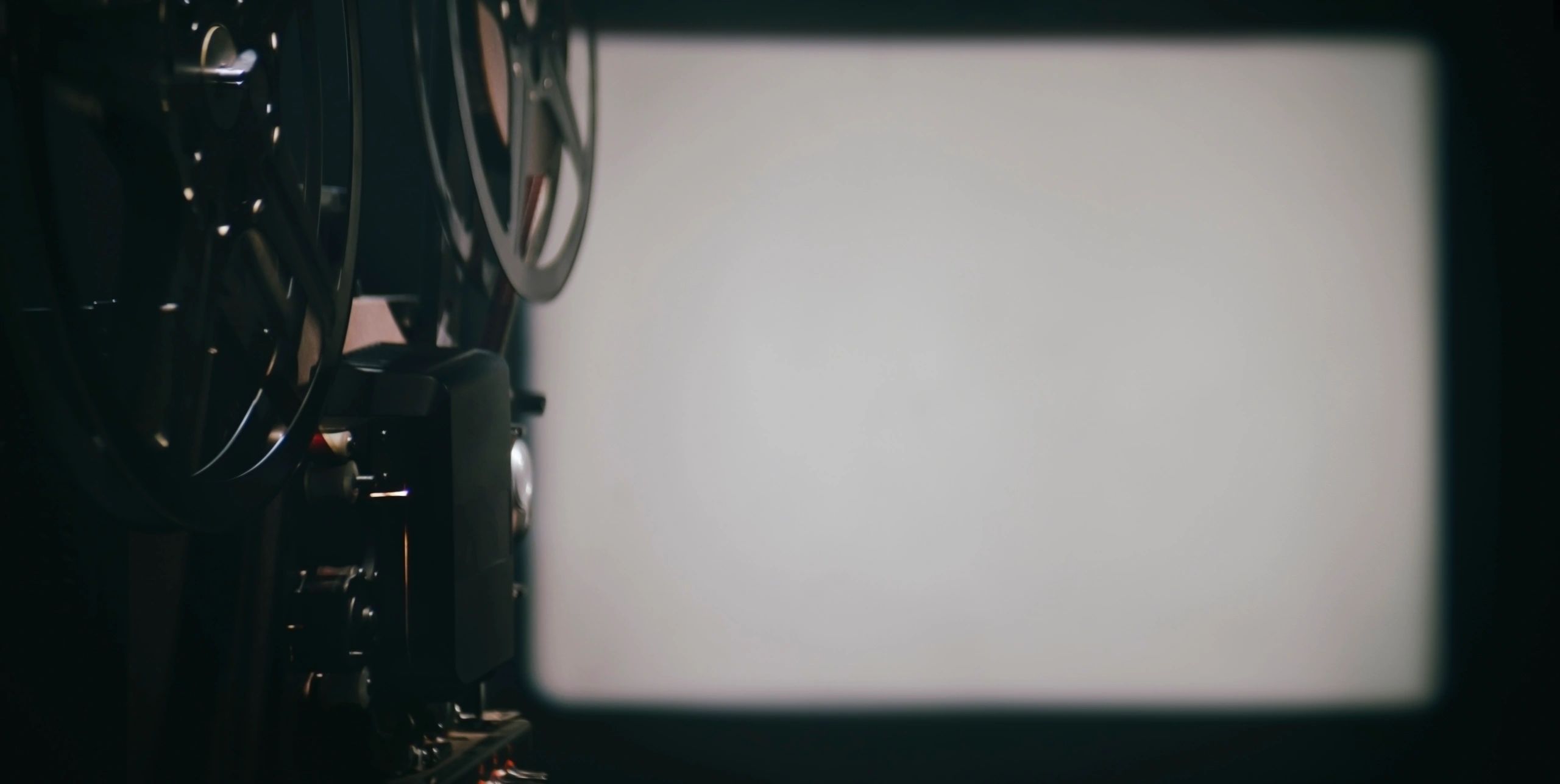 Classic cinema projector close-up